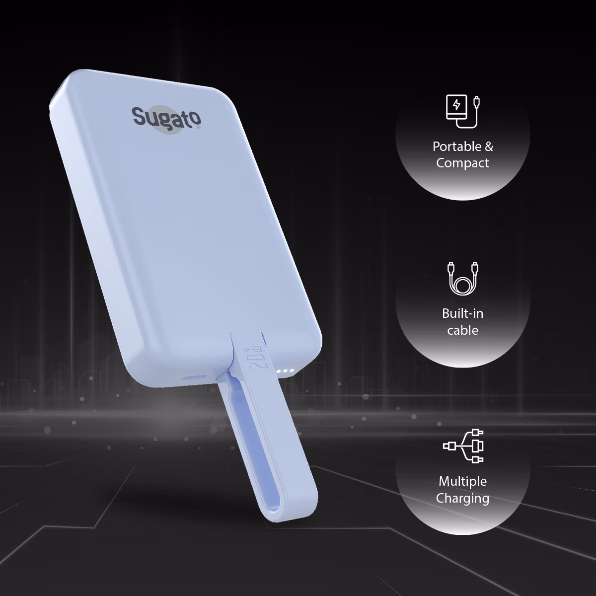 Sugato Hypercharger 10000 mAh - Powerbank - Blue