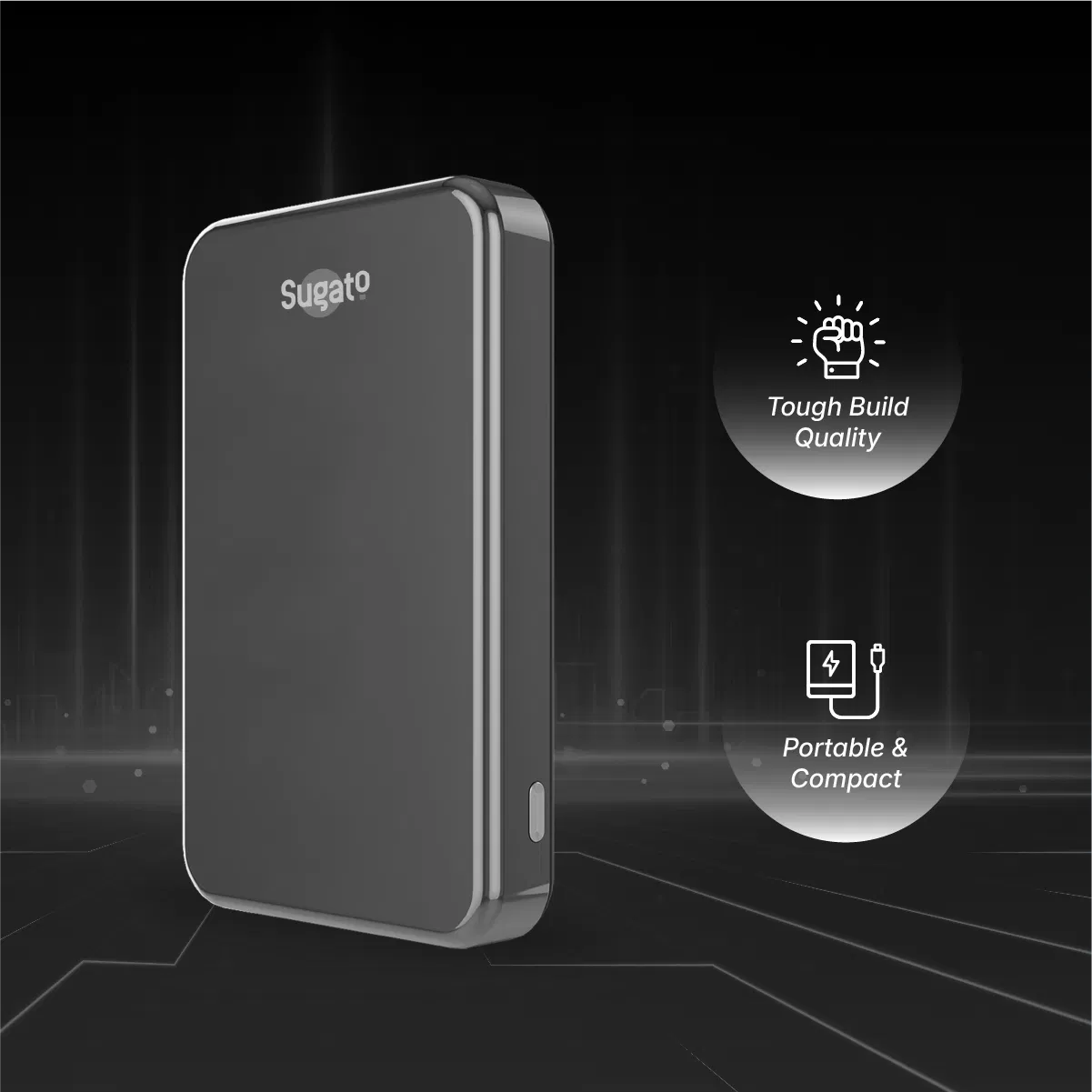 Sugato Procharge 10000mAh - Powerbank - Grey
