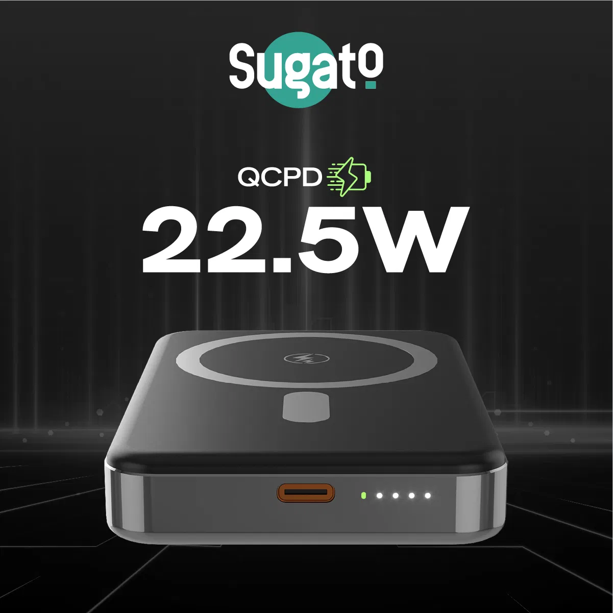 Sugato Procharge 10000mAh - Powerbank - Grey
