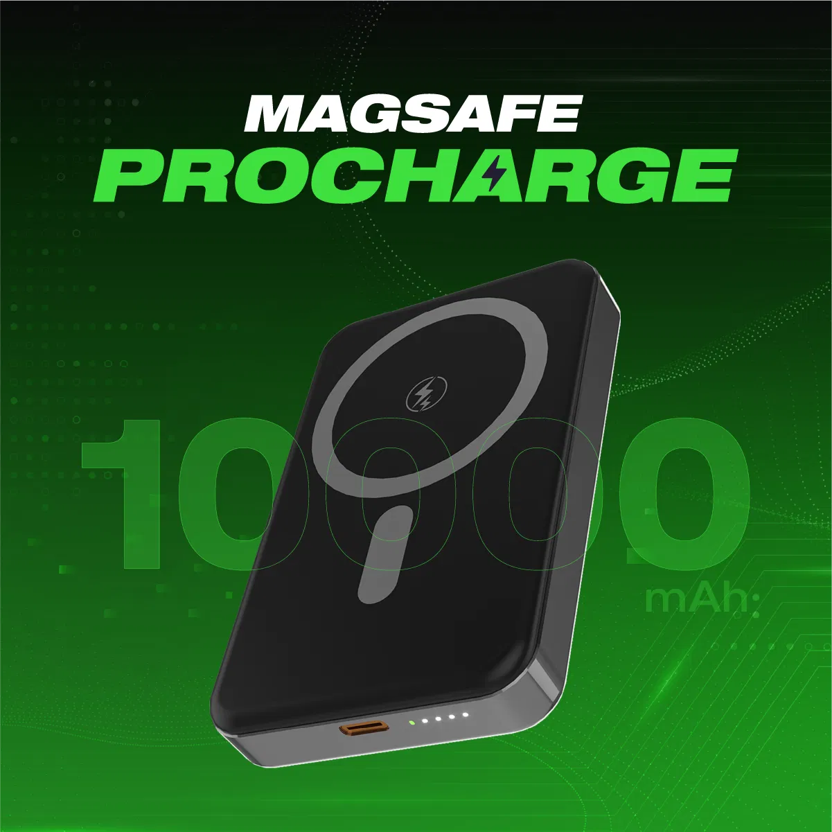 Sugato Procharge 10000mAh - Powerbank - Grey