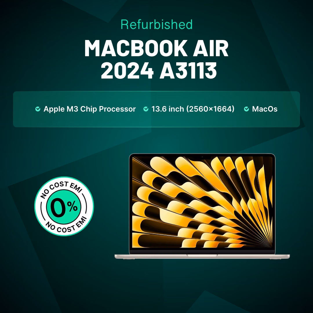 Apple MacBook Air 2024 A3113 (Apple M3 Chip 13.3 Inch)- Refurbished